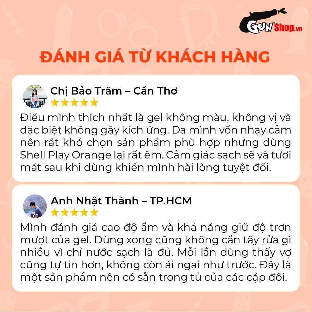 Gel bôi trơn hương cam Shell Play Orange - Chai 100ml