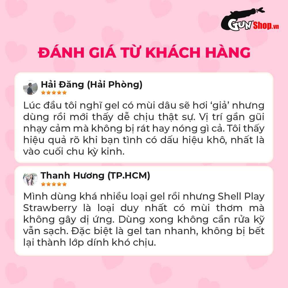 Gel bôi trơn hương dâu Shell Play Strawberry - Chai 100ml