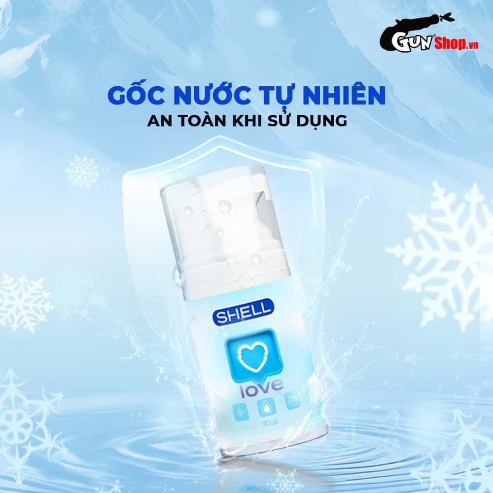 Gel bôi trơn tăng khoái cảm nữ Shell Love Blue mát lạnh - Chai 50ml