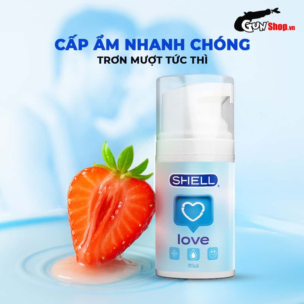 Gel bôi trơn tăng khoái cảm nữ Shell Love Blue mát lạnh - Chai 50ml