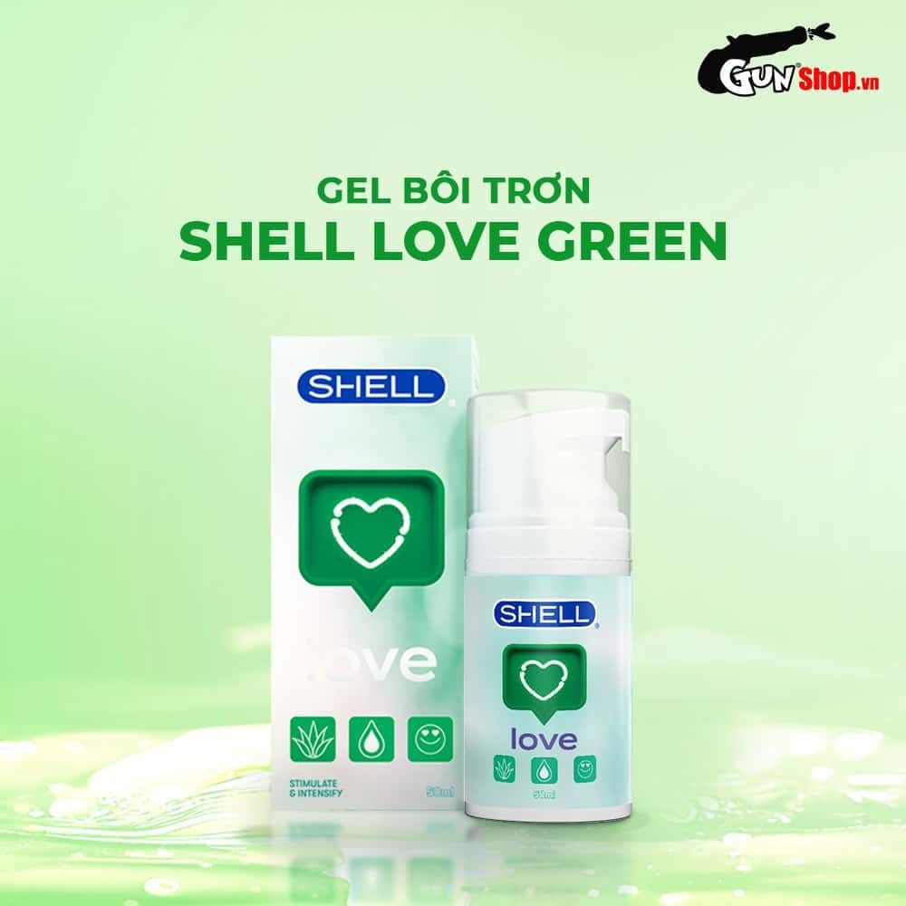 Gel bôi trơn tăng khoái cảm Shell Love Green tinh chất lô hội - Chai 50ml