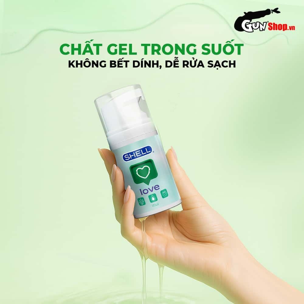 Gel bôi trơn tăng khoái cảm Shell Love Green tinh chất lô hội - Chai 50ml
