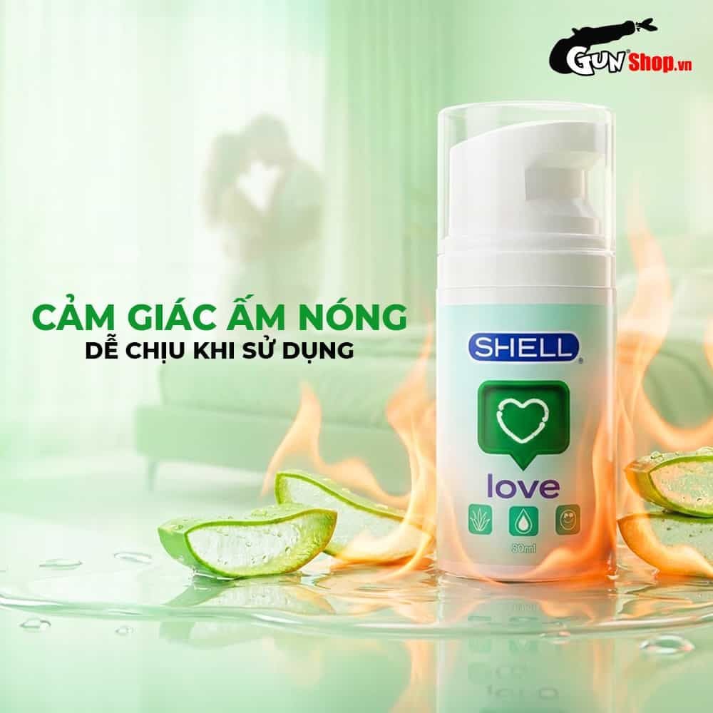Gel bôi trơn tăng khoái cảm Shell Love Green tinh chất lô hội - Chai 50ml
