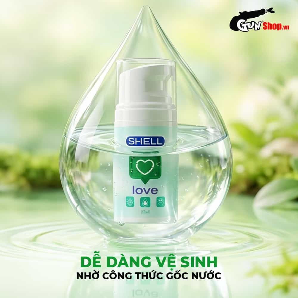 Gel bôi trơn tăng khoái cảm Shell Love Green tinh chất lô hội - Chai 50ml