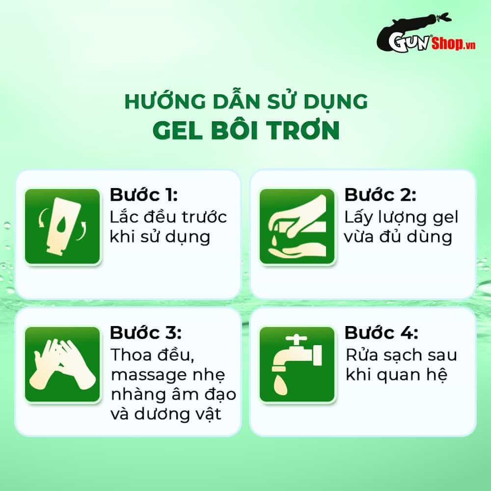 Gel bôi trơn tăng khoái cảm Shell Love Green tinh chất lô hội - Chai 50ml