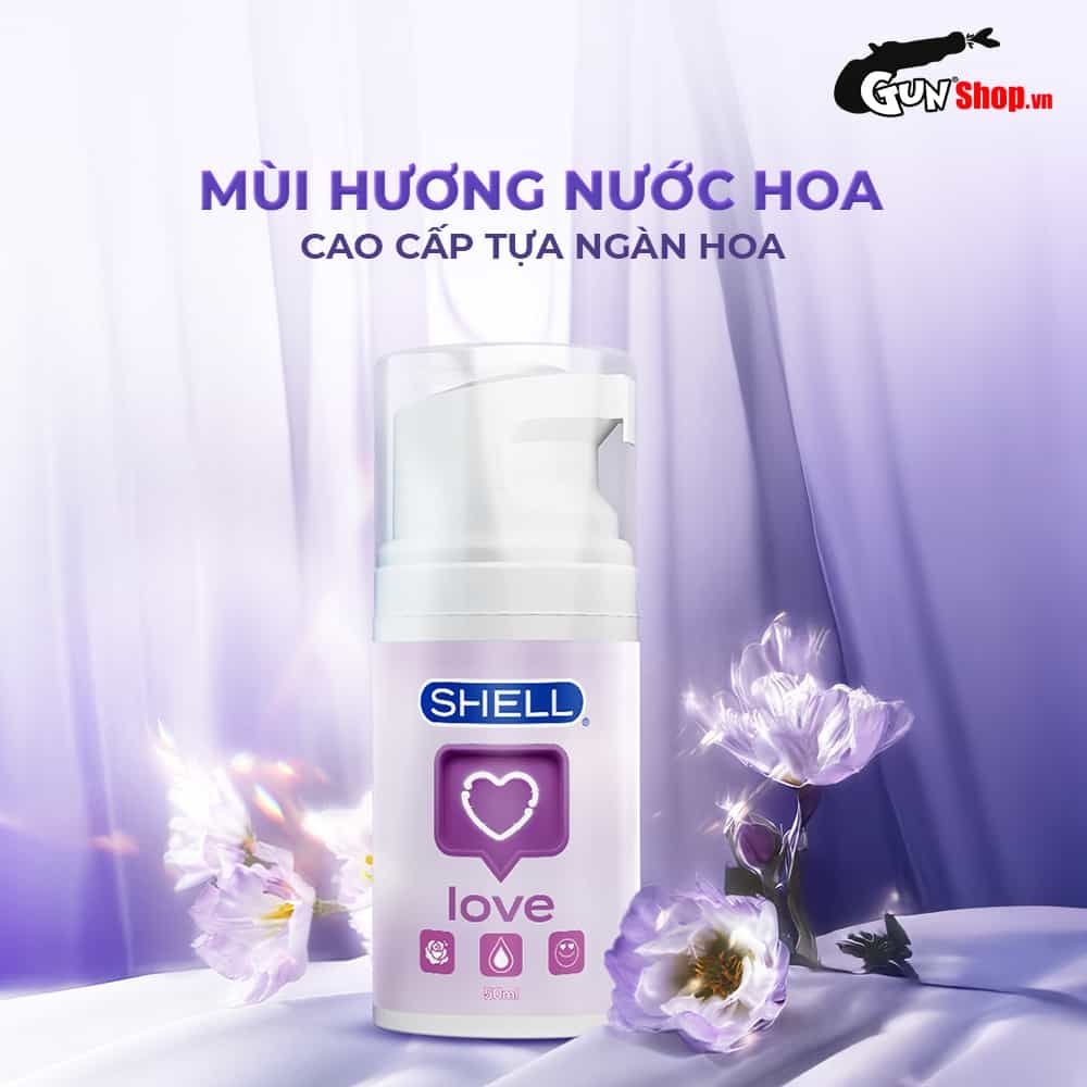 Gel bôi trơn tăng khoái cảm nữ Shell Love Purple hương nước hoa cao cấp - Chai 50ml