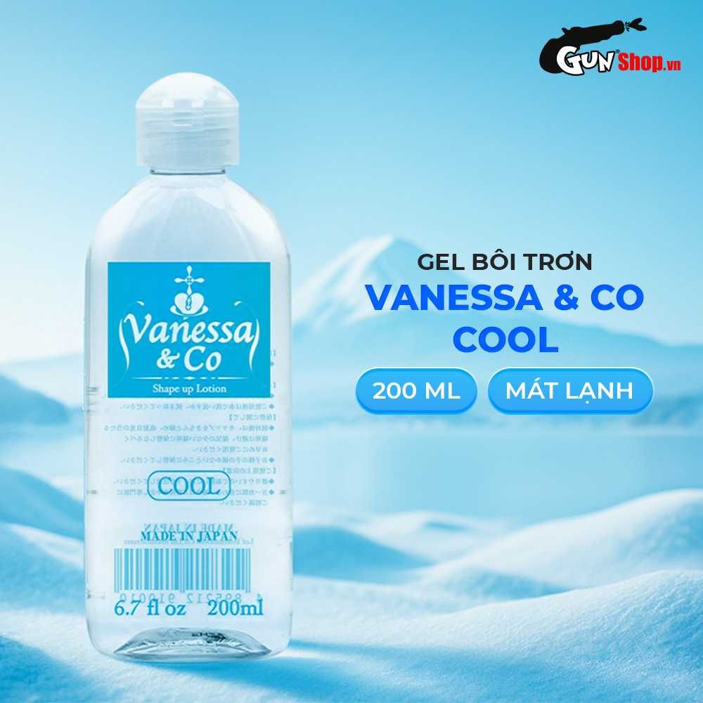 Gel bôi trơn Vanessa & Co Cool mát lạnh, gốc nước - Chai 200ml