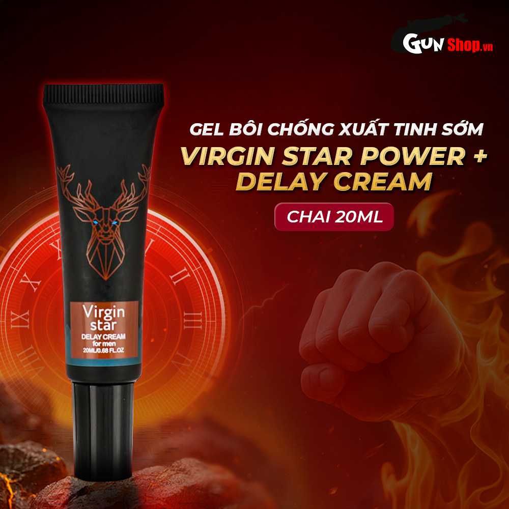 Gel bôi Virgin Star Power+ Delay Cream chống xuất tinh sớm - Chai 20ml