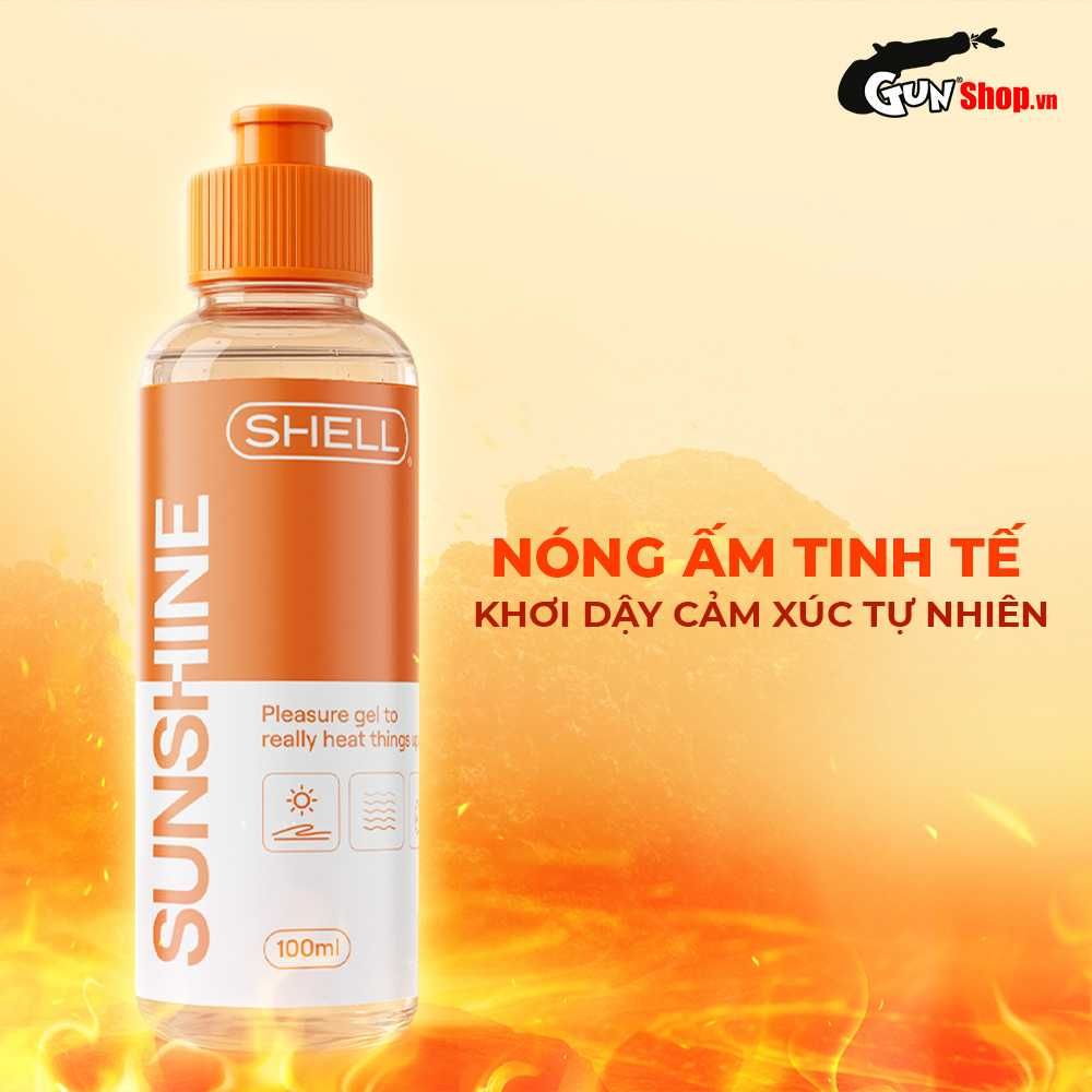 Gel bôi trơn ấm nóng Shell Sunshine - Chai 100ml