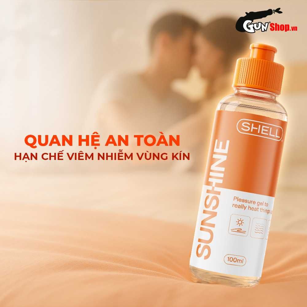 Gel bôi trơn ấm nóng Shell Sunshine - Chai 100ml