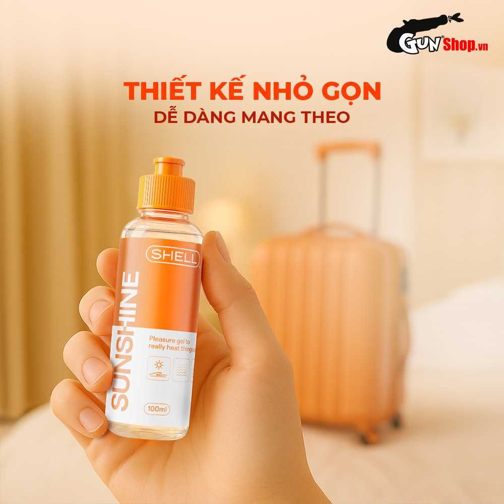 Gel bôi trơn ấm nóng Shell Sunshine - Chai 100ml
