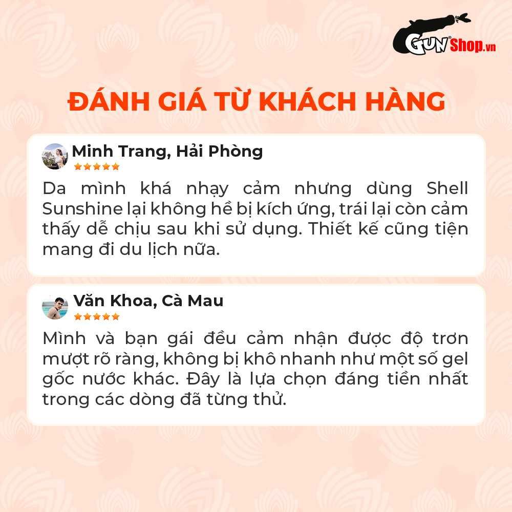 Gel bôi trơn ấm nóng Shell Sunshine - Chai 100ml