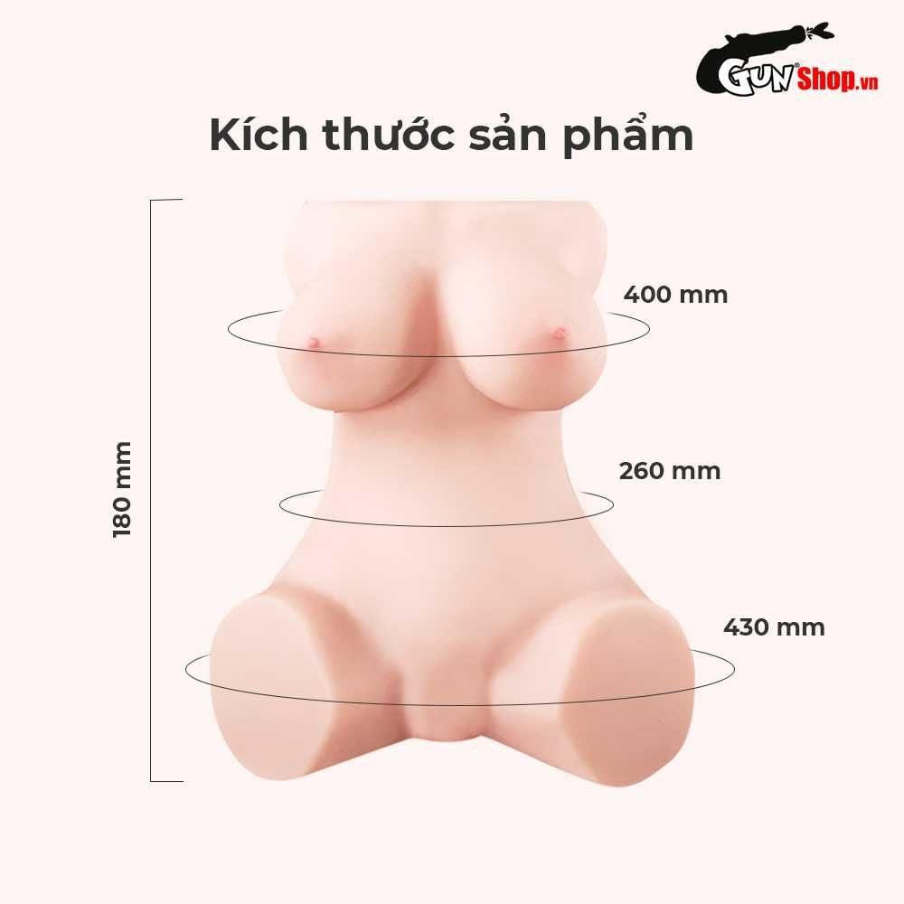 Búp bê tình dục nữ bán thân silicon trần cao cấp mềm mịn Jiuai Mastur Bation