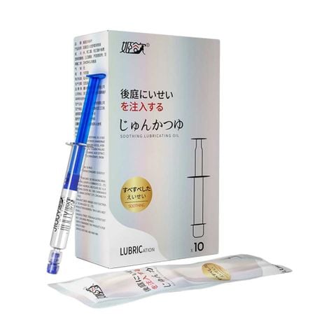 Gel bôi trơn ống bơm Jiuuy Soothing Lubricating - Giảm đau rát, làm dịu hậu môn - Hộp 10 ống