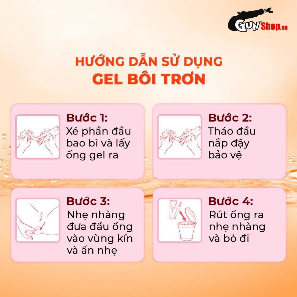 Gel bôi trơn ống bơm Joker màu vàng - Nóng ấm, dưỡng ẩm, không mùi - Hộp 3 ống
