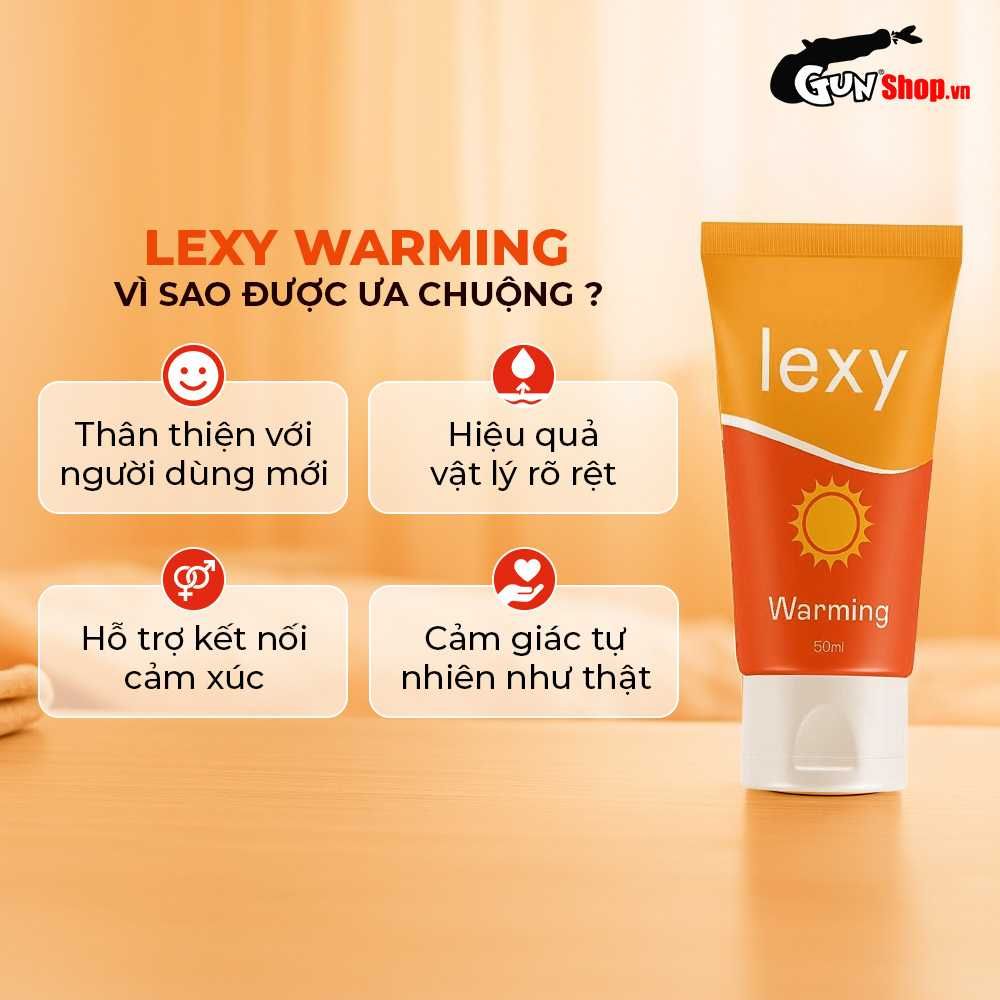 Gel bôi trơn ấm nóng Lexy Warming - Chai 50ml