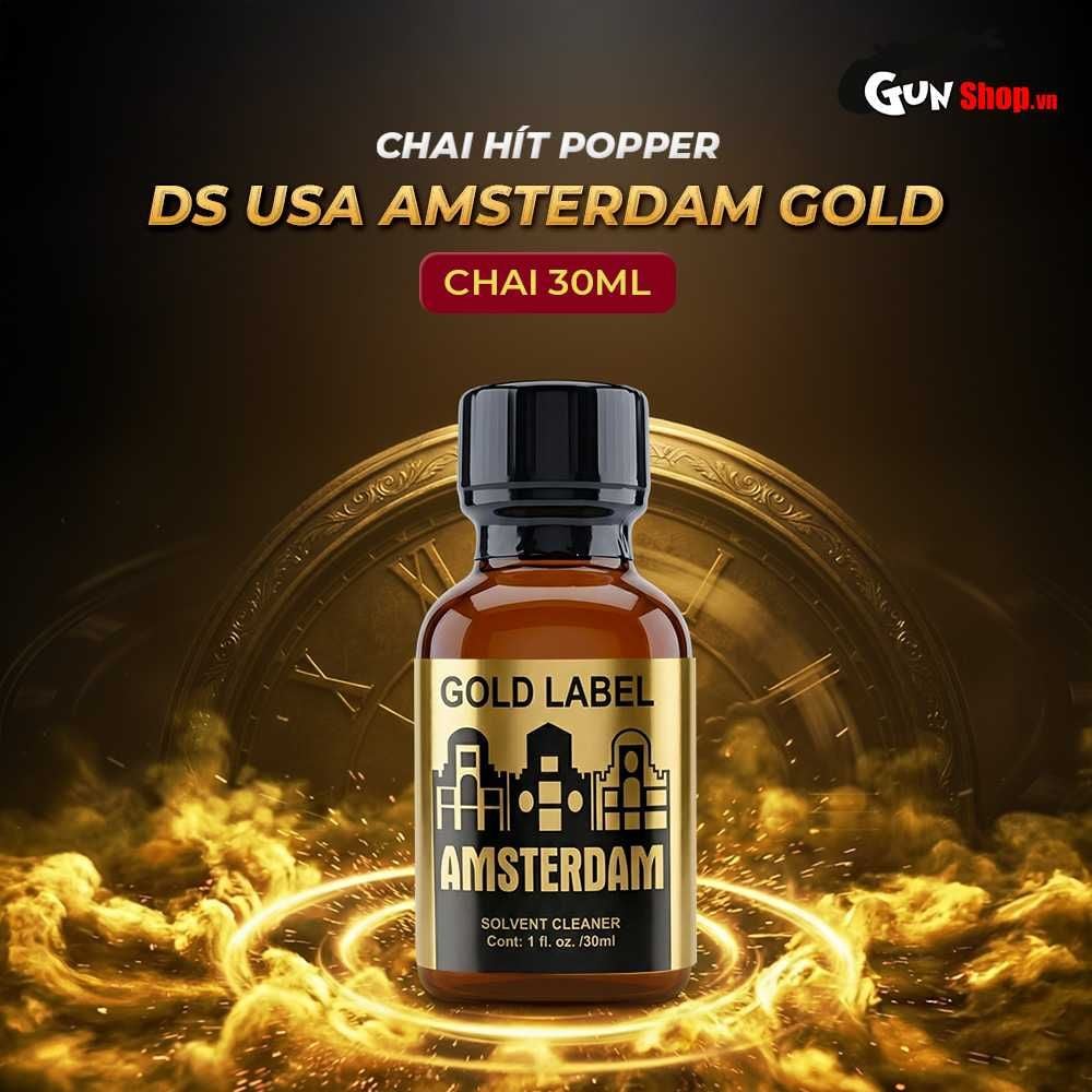 Chai hít tăng khoái cảm Popper DS USA Amsterdam Gold Label - Chai 30ml