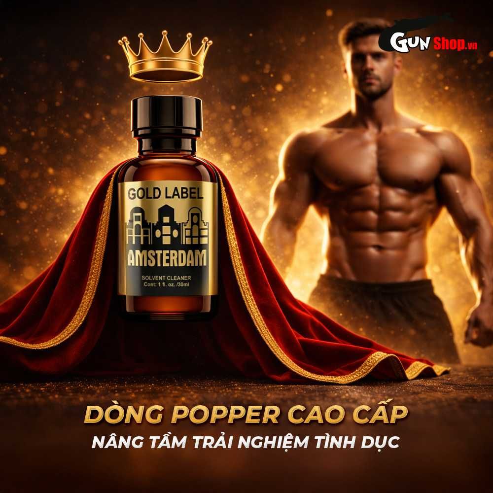 Chai hít tăng khoái cảm Popper DS USA Amsterdam Gold Label - Chai 30ml