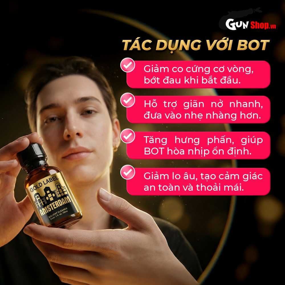 Chai hít tăng khoái cảm Popper DS USA Amsterdam Gold Label - Chai 30ml