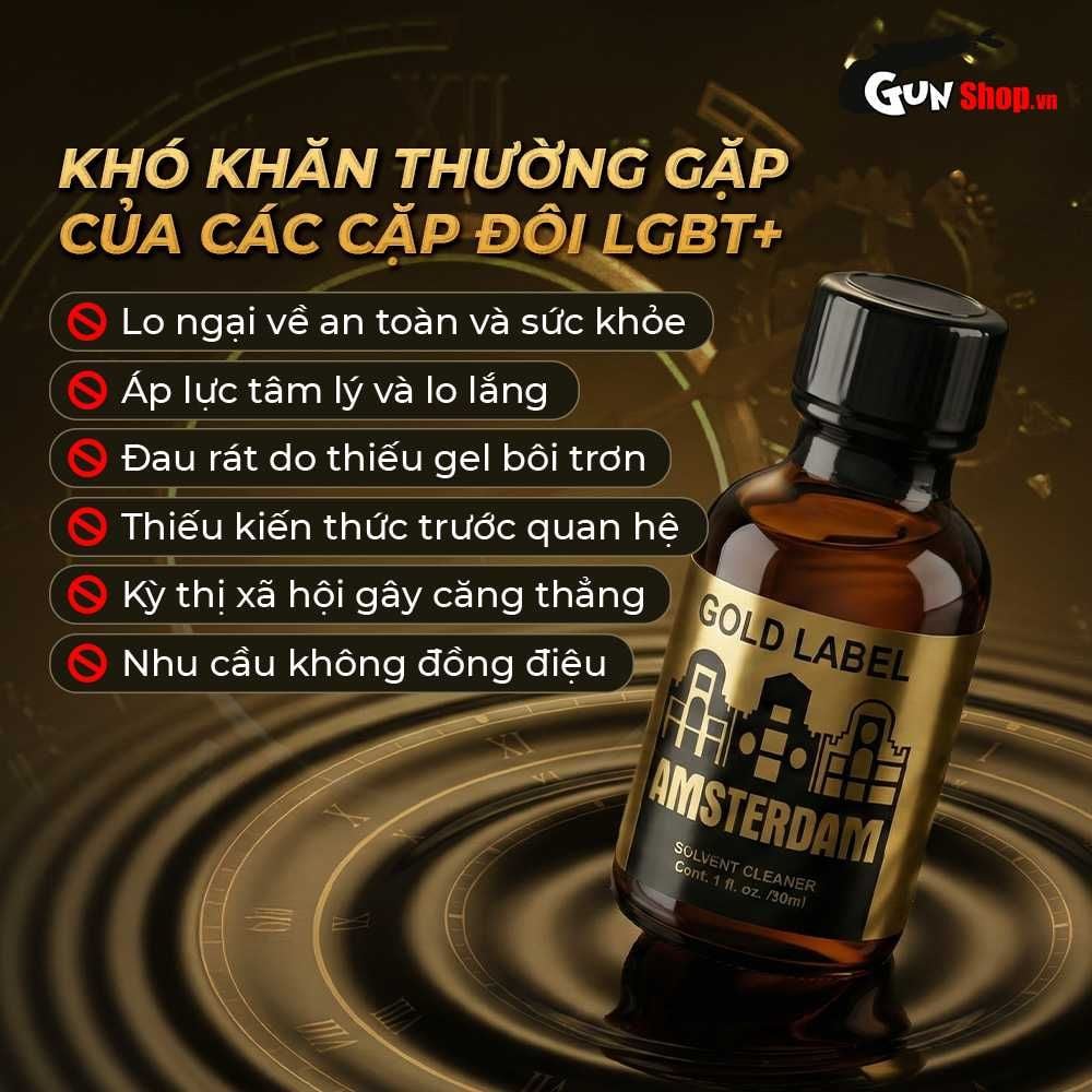 Chai hít tăng khoái cảm Popper DS USA Amsterdam Gold Label - Chai 30ml
