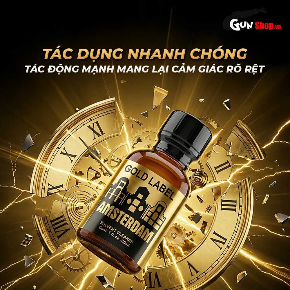 Chai hít tăng khoái cảm Popper DS USA Amsterdam Gold Label - Chai 30ml