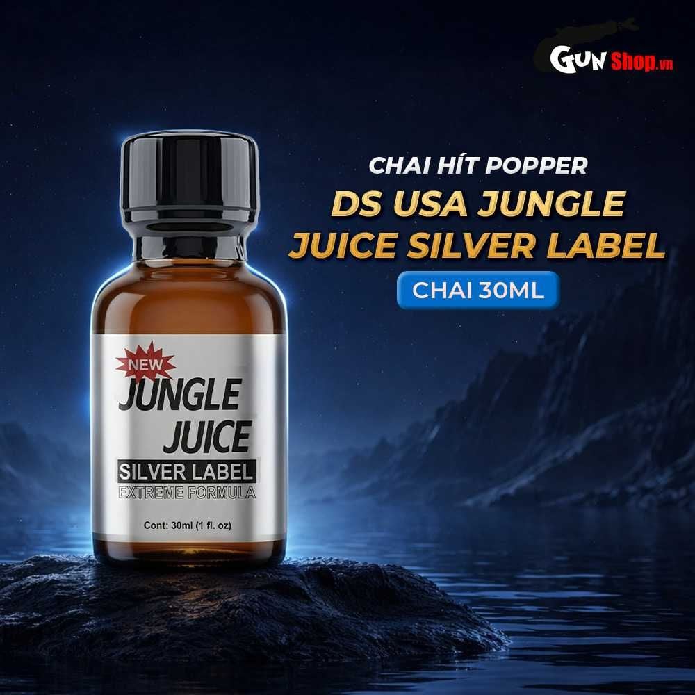 Chai hít tăng khoái cảm Popper DS USA Jungle Juice Silver Label - Chai 30ml