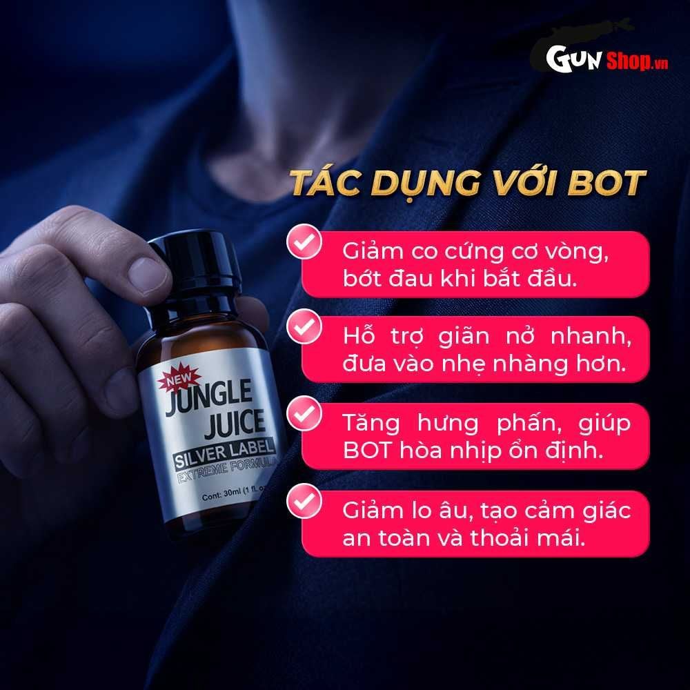 Chai hít tăng khoái cảm Popper DS USA Jungle Juice Silver Label - Chai 30ml