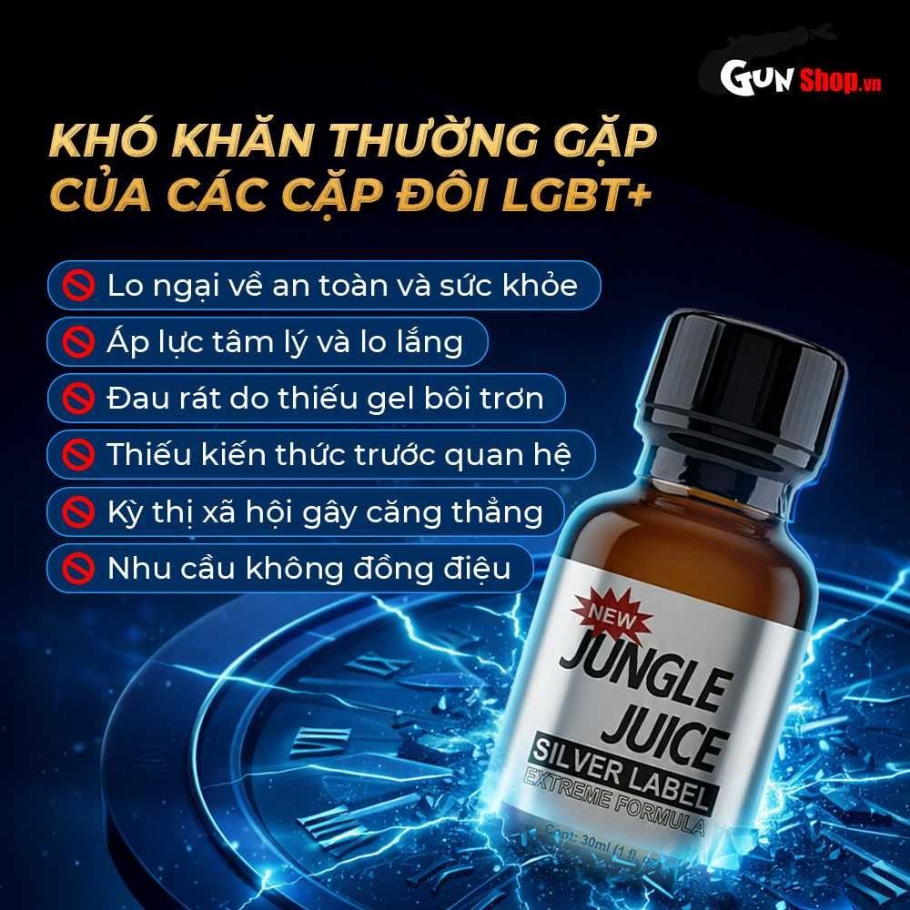 Chai hít tăng khoái cảm Popper DS USA Jungle Juice Silver Label - Chai 30ml