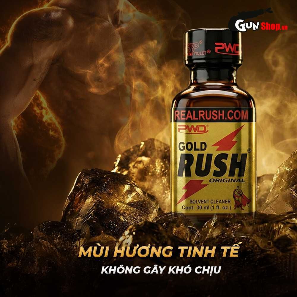 Chai hít tăng khoái cảm Popper PWD USA Gold Rush Original - Chai 30ml