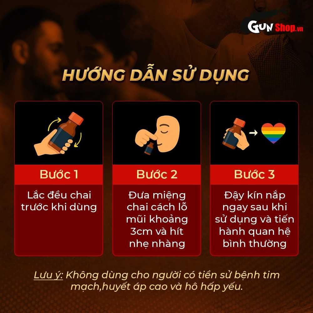 Chai hít tăng khoái cảm Popper PWD USA Gold Rush Original - Chai 30ml