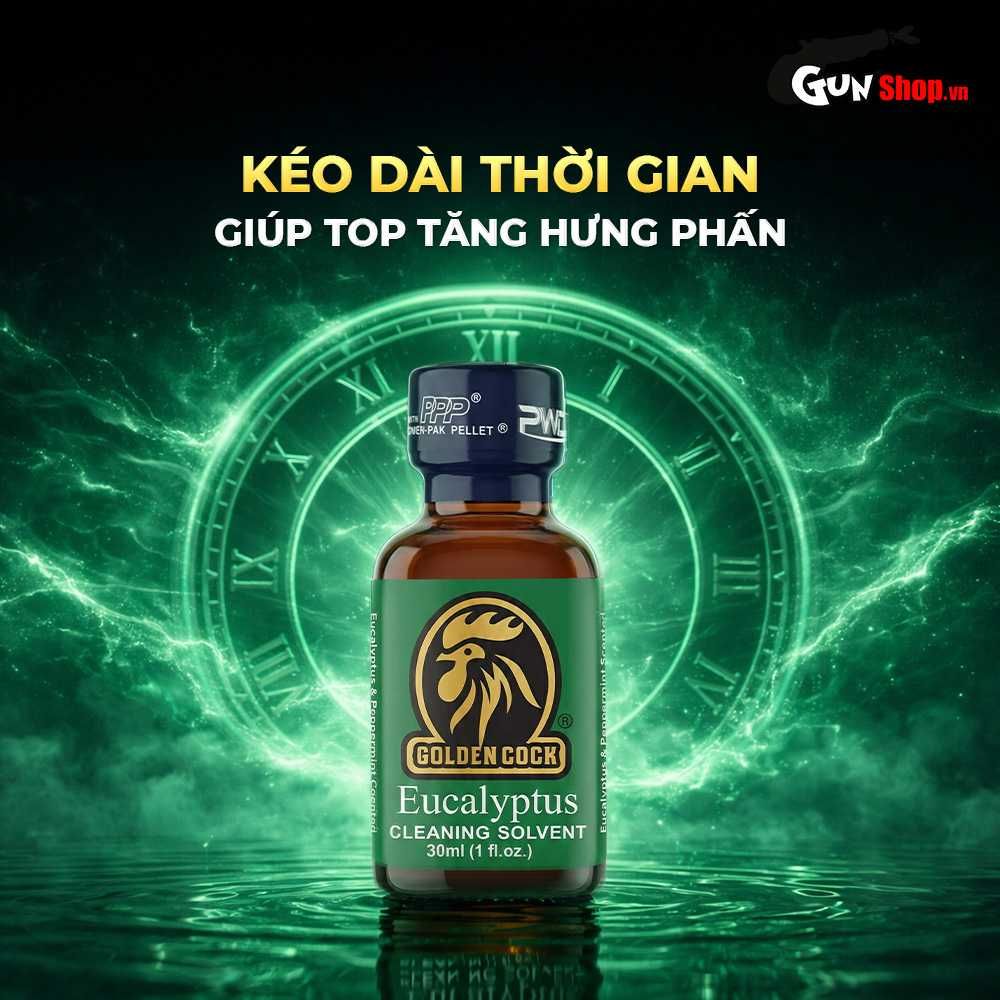 Chai hít tăng khoái cảm Popper PWD USA Golden Cock Eucalyptus - Chai 30ml