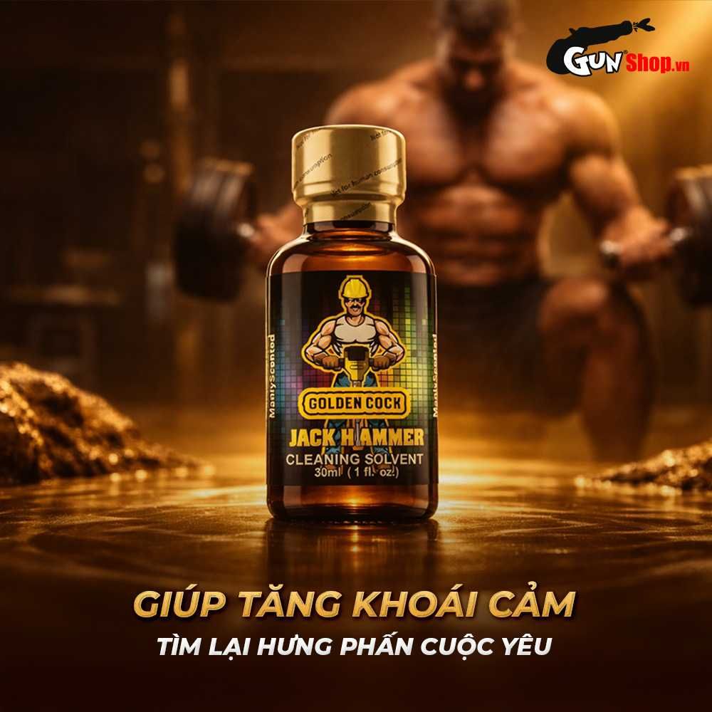 Chai hít tăng khoái cảm Popper DS USA Golden Cock Jack Hammer - Chai 30ml