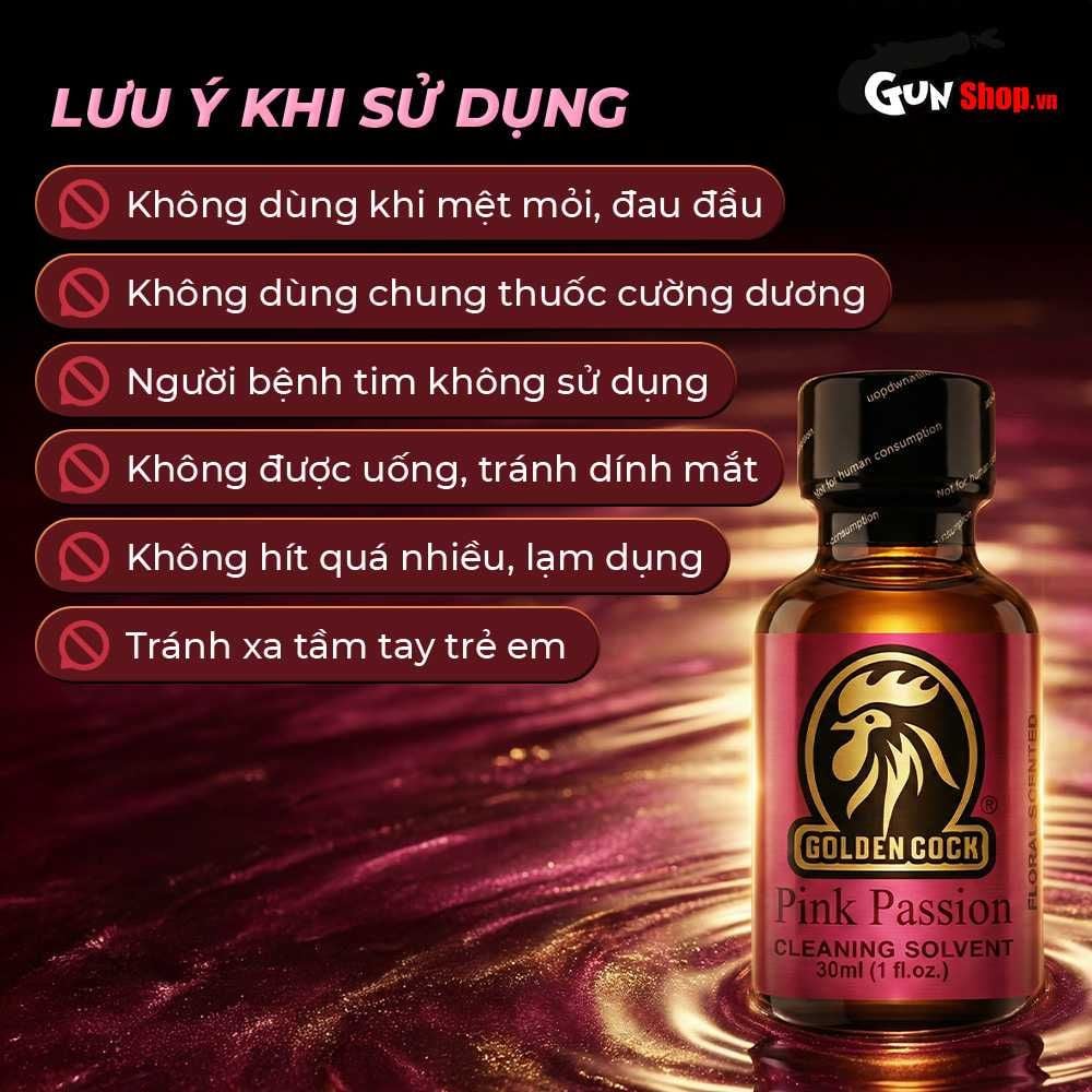 Chai hít tăng khoái cảm Popper DS USA Golden Cock Pink Passion - Chai 30ml