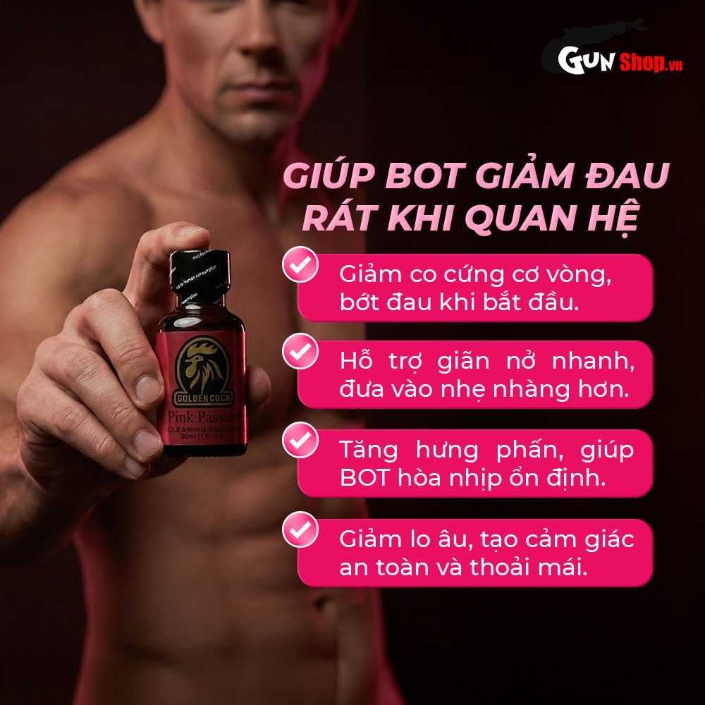Chai hít tăng khoái cảm Popper DS USA Golden Cock Pink Passion - Chai 30ml