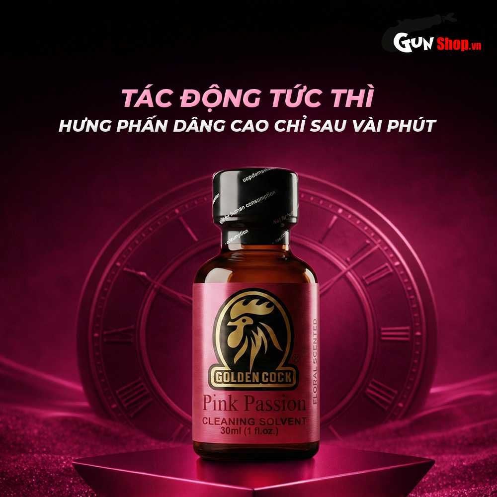 Chai hít tăng khoái cảm Popper DS USA Golden Cock Pink Passion - Chai 30ml