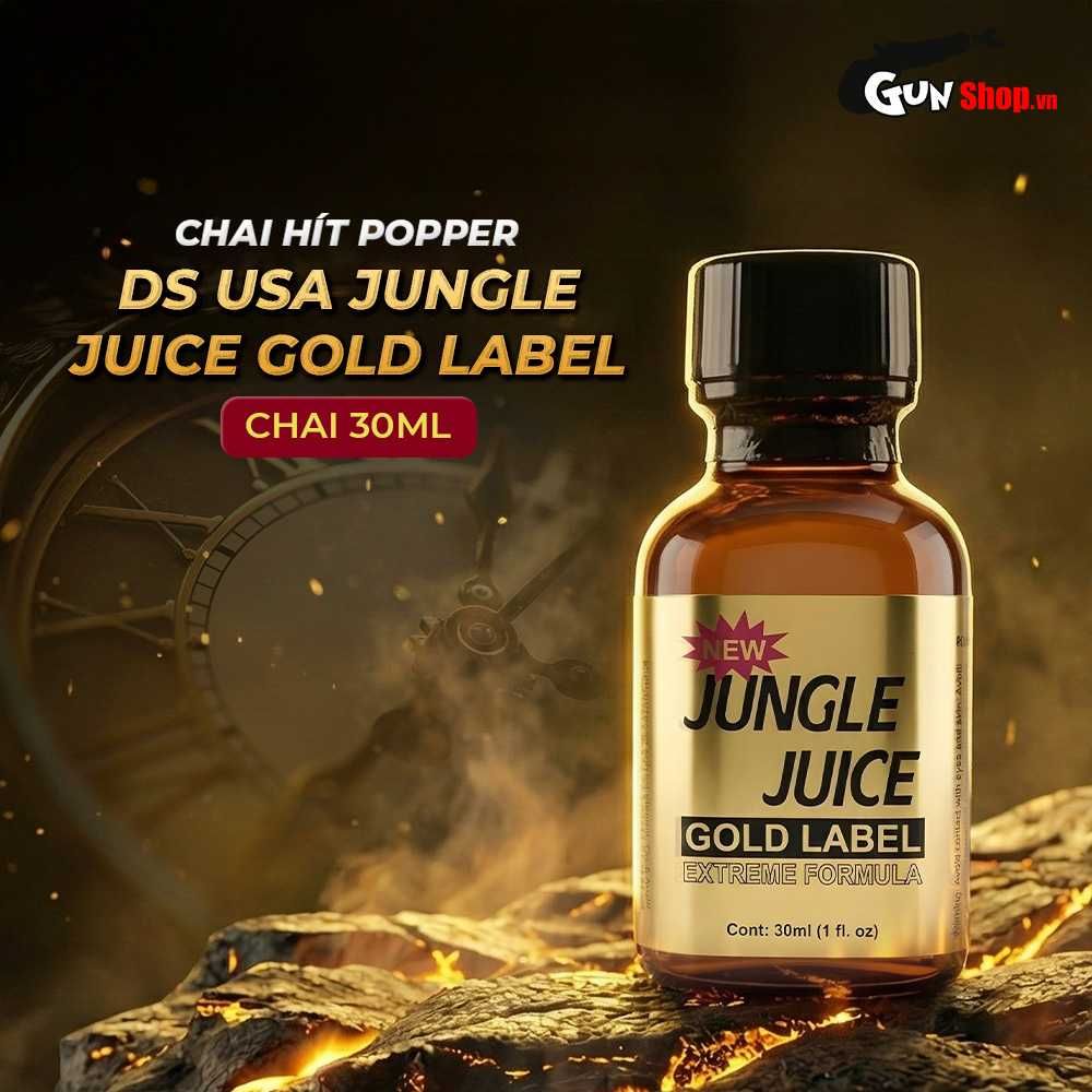 Chai hít tăng khoái cảm Popper DS USA Jungle Juice Gold Label - Chai 30ml