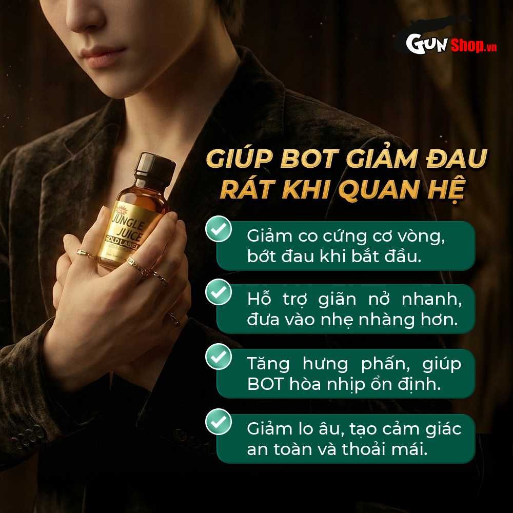 Chai hít tăng khoái cảm Popper DS USA Jungle Juice Gold Label - Chai 30ml