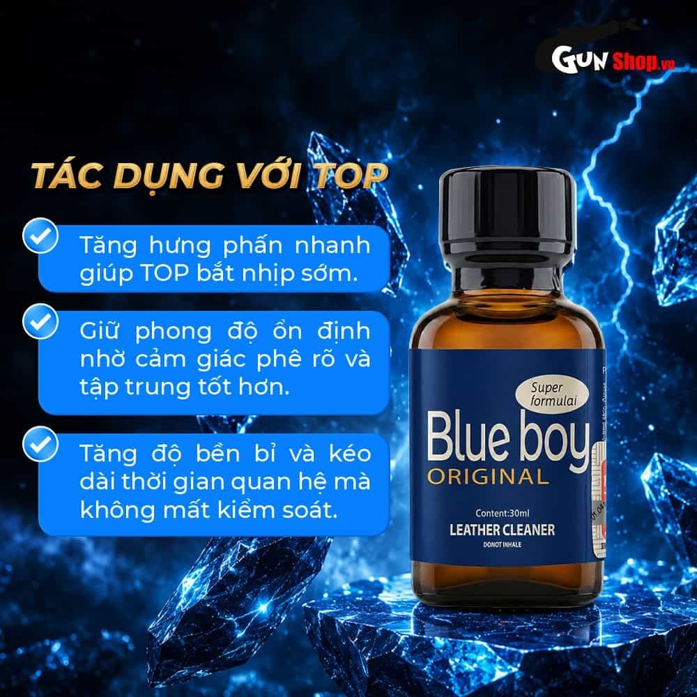 Chai hít tăng khoái cảm Popper PWD USA Blue Boy - Chai 30ml