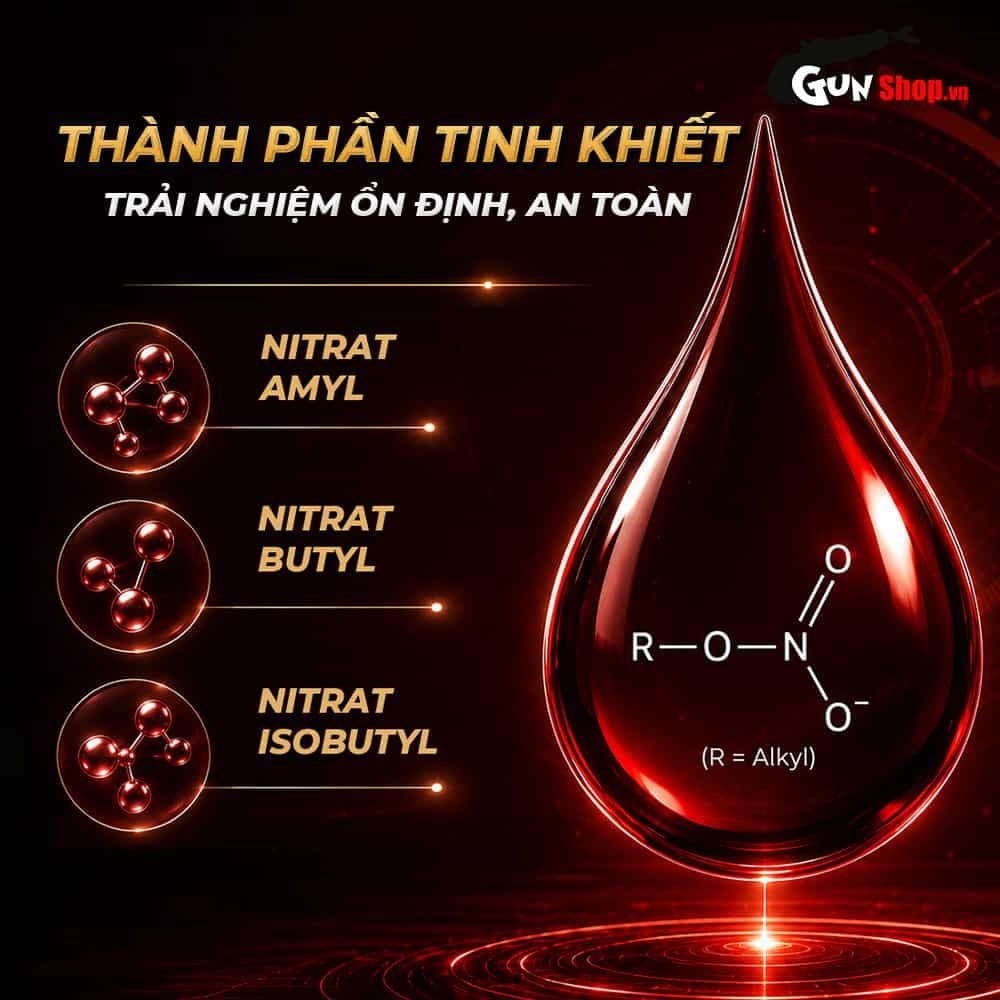Chai hít tăng khoái cảm Popper PWD USA C4 Red - Chai 10ml