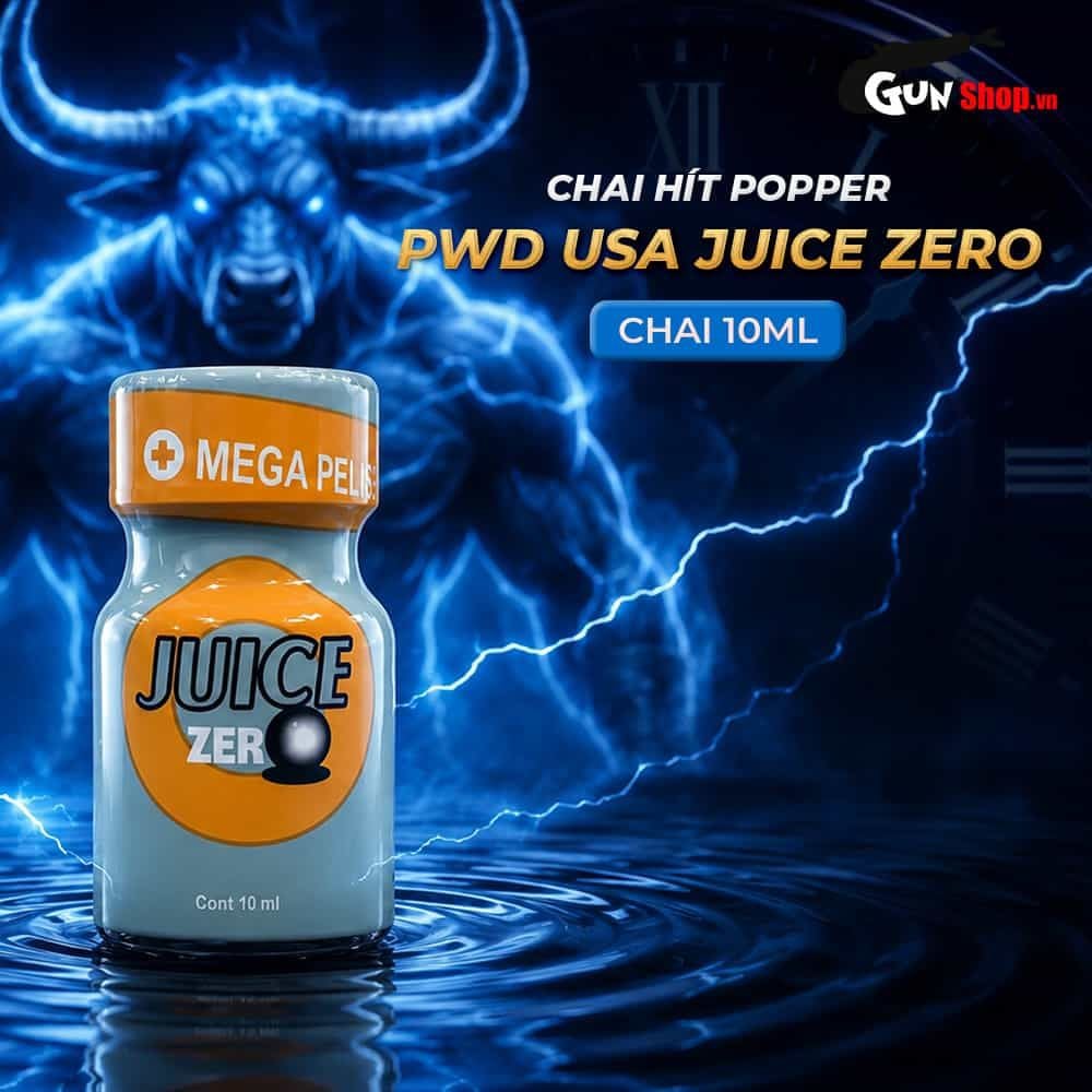 Chai hít tăng khoái cảm Popper PWD USA Juice Zero - Chai 10ml