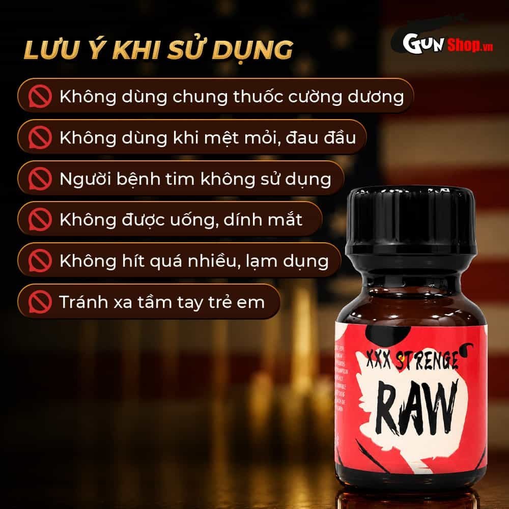 Chai hít tăng khoái cảm Popper PWD USA Strenge Raw - Chai 10ml