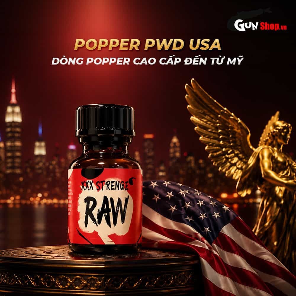 Chai hít tăng khoái cảm Popper PWD USA Strenge Raw - Chai 10ml