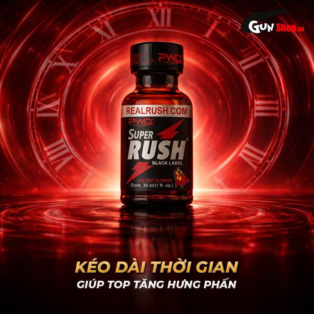 Chai hít tăng khoái cảm Popper PWD USA Super Rush Black Label - Chai 30ml