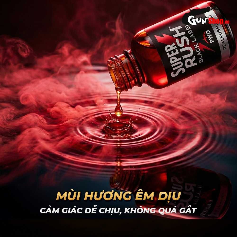 Chai hít tăng khoái cảm Popper PWD USA Super Rush Black Label - Chai 30ml