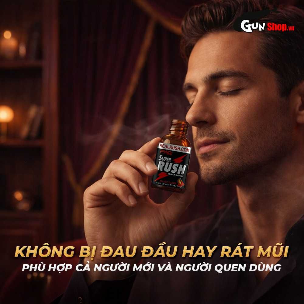 Chai hít tăng khoái cảm Popper PWD USA Super Rush Black Label - Chai 30ml