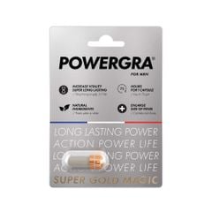 Viên uống tăng kích thước, kéo dài thời gian Powergra For Men (Super Gold Magic) - Vỉ 1 viên