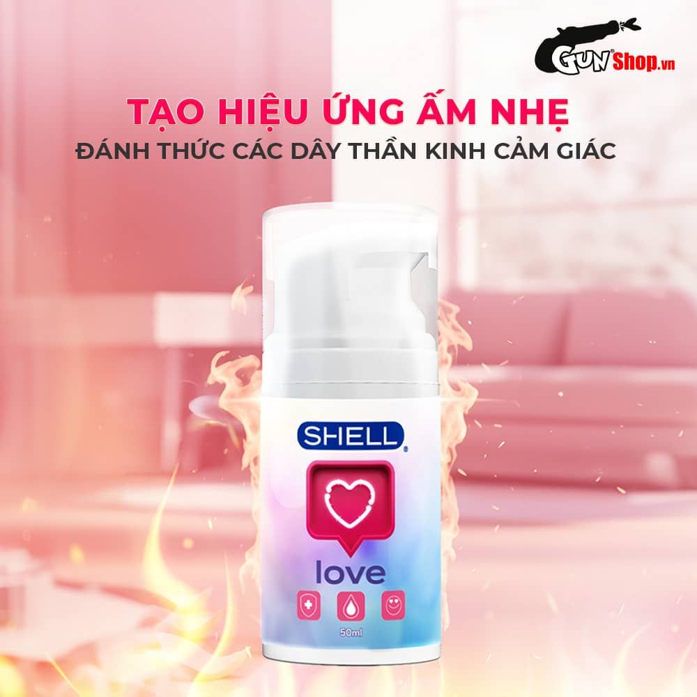 Gel bôi trơn se khít âm đạo và tăng khoái cảm nữ Shell Love Pink - Chai 50ml