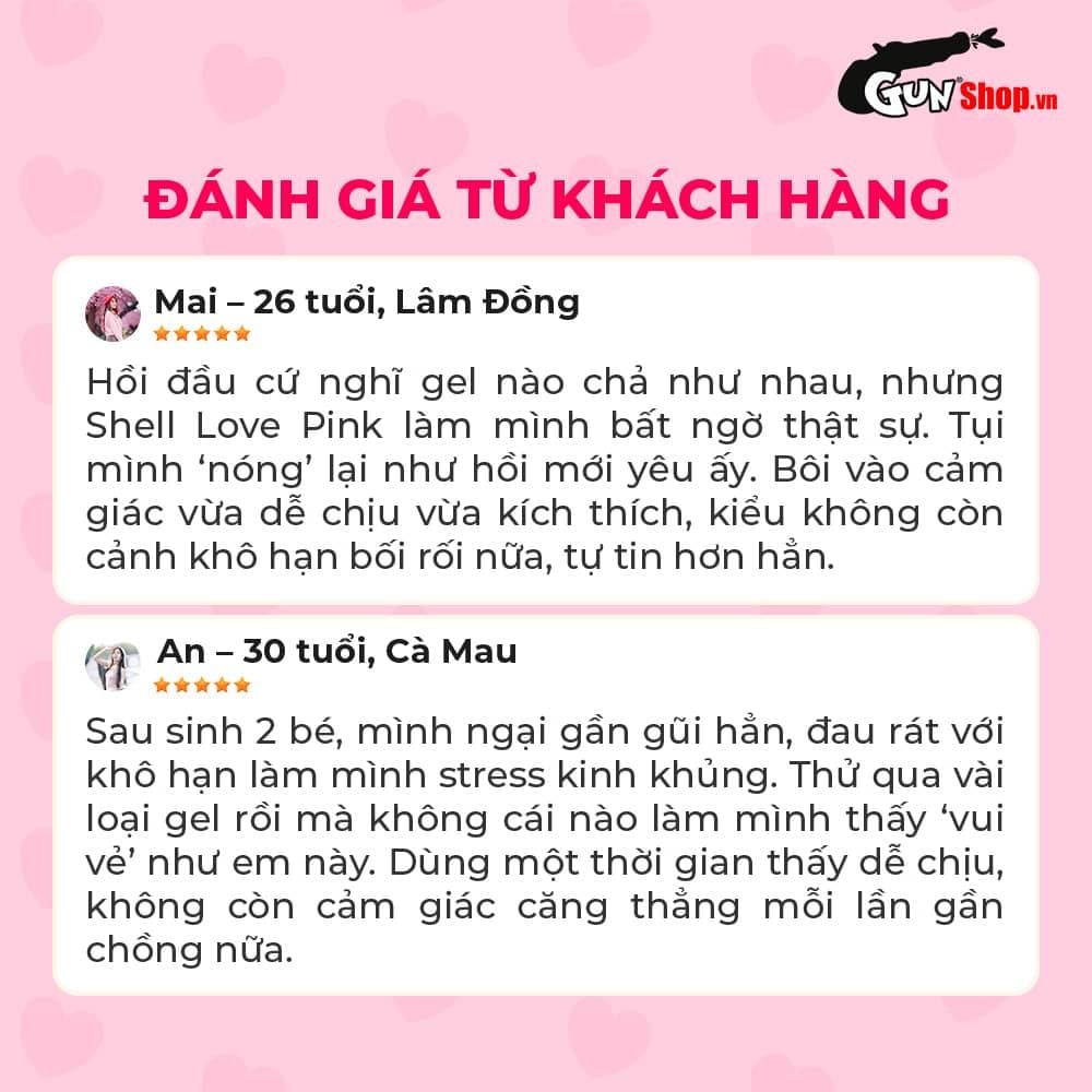 Gel bôi trơn se khít âm đạo và tăng khoái cảm nữ Shell Love Pink - Chai 50ml