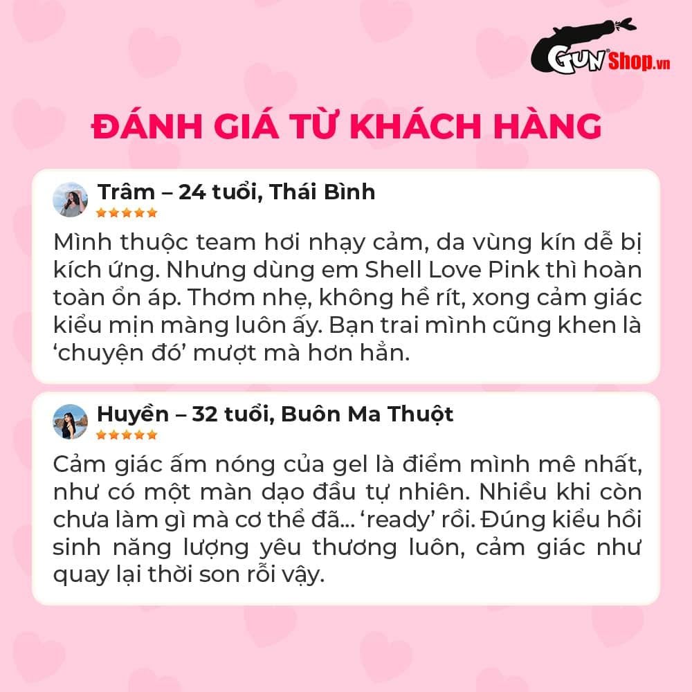 Gel bôi trơn se khít âm đạo và tăng khoái cảm nữ Shell Love Pink - Chai 50ml