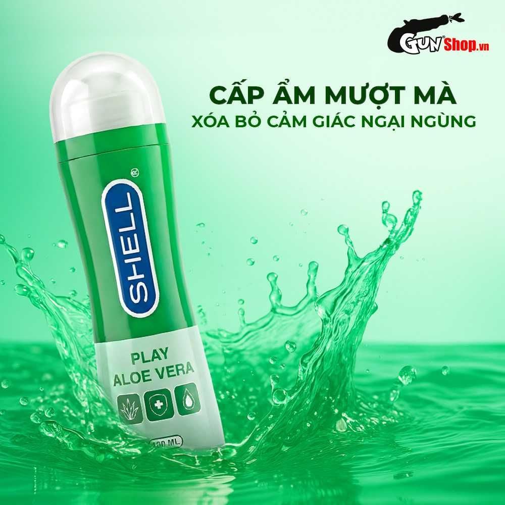Gel bôi trơn tinh chất lô hội Shell Play Aloe Vera - Chai 100ml
